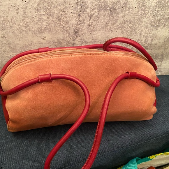 Stunning Vintage Philosophy By Alberta Ferretti Pink Leather & Suede Handbag - Picture 3 of 11